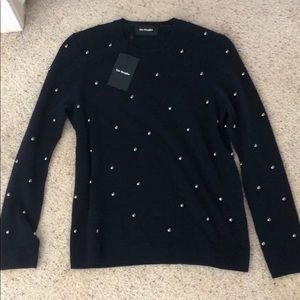 The Kooples navy sweater with silver ball details